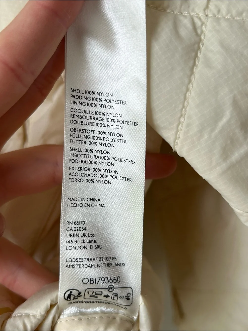By Anthropologie Lightweight Quilted Shacket Jacket Cream S_8
